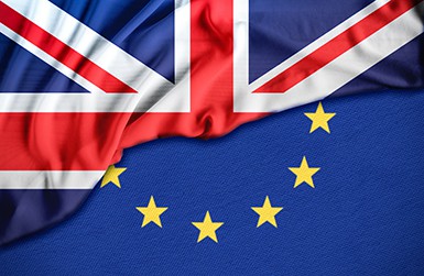 UK and EU Flag image